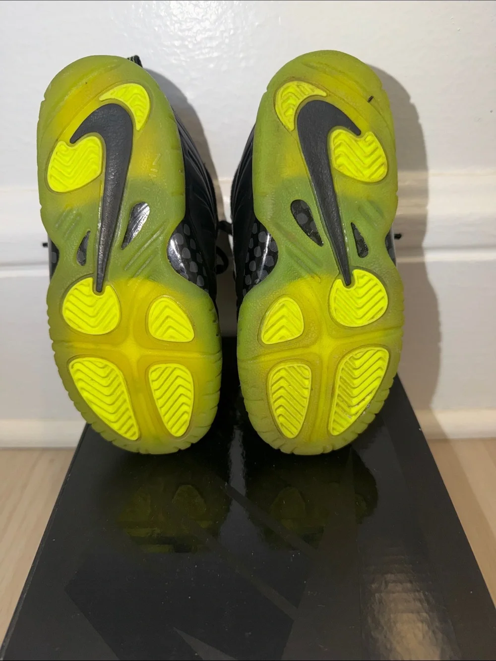 Nike Little Posite One Black/Volt (Black & Neon Green)